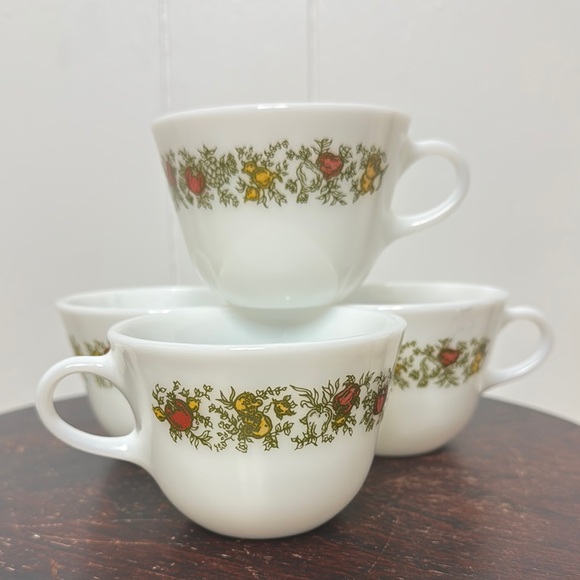 Pyrex Other - Pyrex vintage spice of Life milk glass mugs set of 4